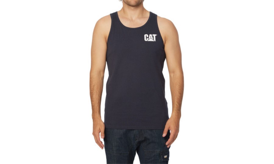 Caterpillar De La Marina De Guerra Del Singlet De La Marca Registrada