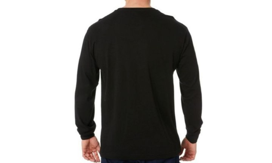 Camiseta De Manga Larga Con Bloque De Iconos Negro Oruga Amarilla
