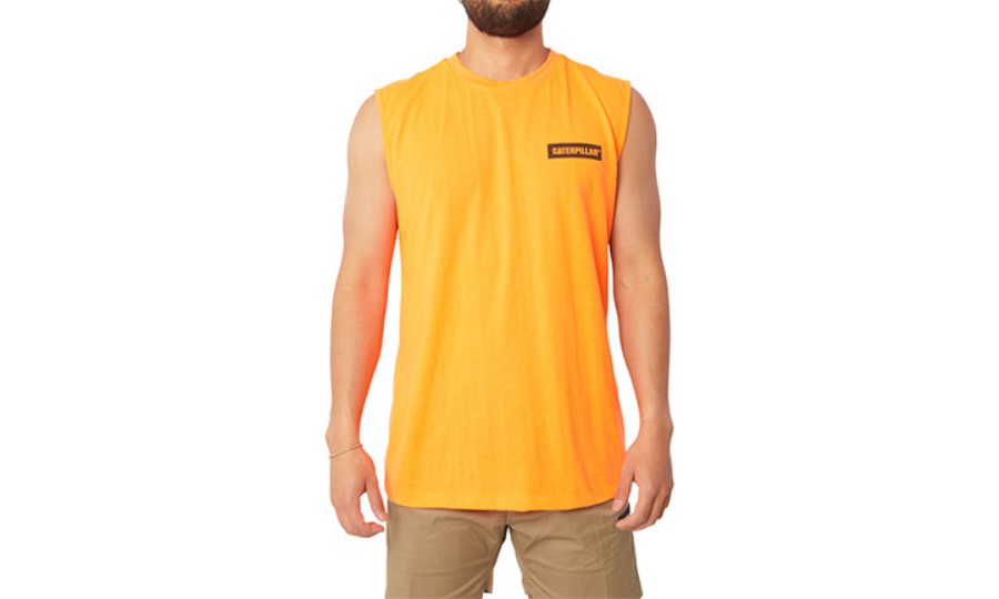 Icon Muscle Tee Oruga Naranja De Alta Visibilidad