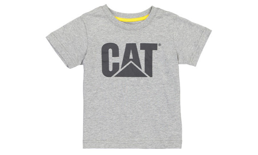 Camiseta Con La Marca Registrada De Gato Para Niños Oruga Gris Jaspeado