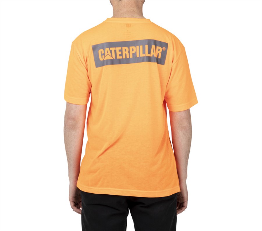 Camiseta De Manga Corta Triton Block Oruga Naranja De Alta Visibilidad