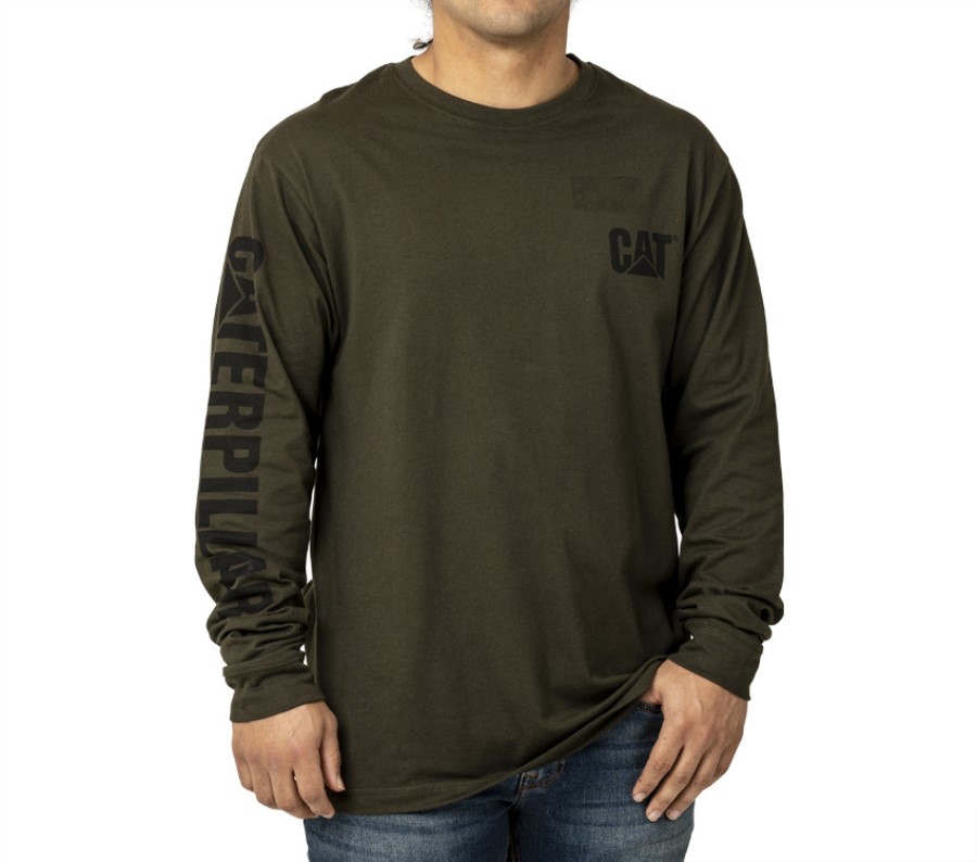 Bandera De La Marca Camiseta De Manga Larga Ejército Musgo Oruga