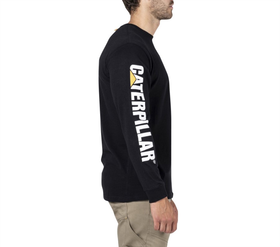 Camiseta De Manga Larga Con Estandarte De La Marca Registrada Oruga Negra