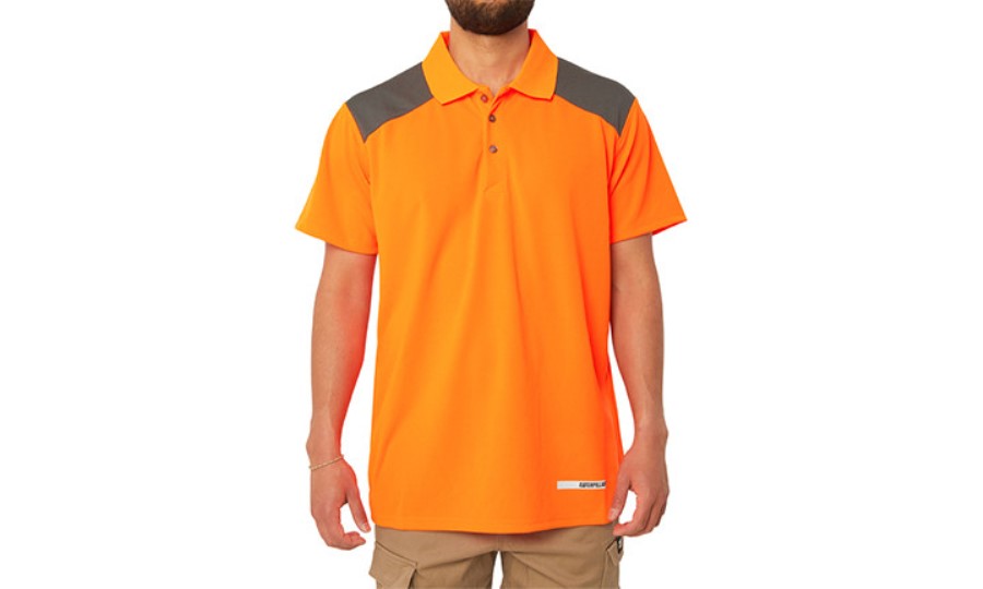 Polo De Alto Rendimiento De Alta Visibilidad Caterpillar Naranja De Alta Visibilidad