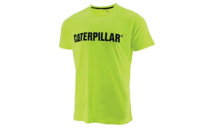 Camiseta Con Logo De Oruga Oruga Amarilla De Alta Visibilidad