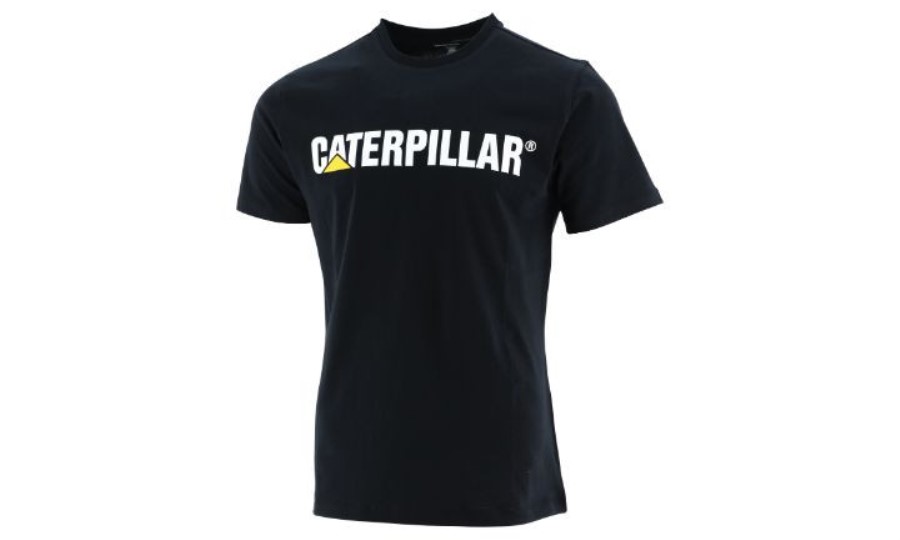 Camiseta Con El Logo De Caterpillar, Corte Ajustado, Tono Negro, Caterpillar