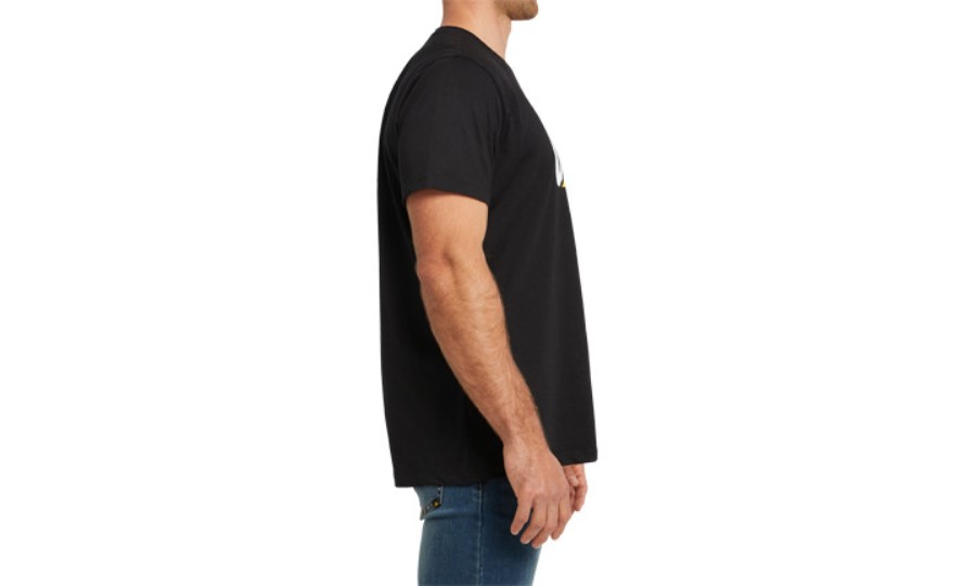 Camiseta Con Logotipo Original En Tono Negro Marca Caterpillar