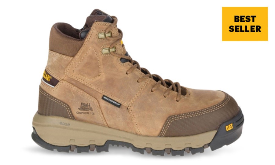 Bota De Trabajo Con Puntera De Material Compuesto Resistente Al Agua Caterpillar Beige Oscuro